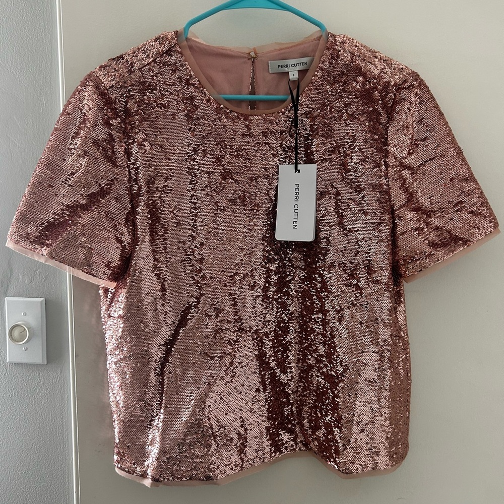 Rose Gold Sequin Blouse
